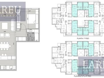 Departamento 3 ambientes en 46 Plaza