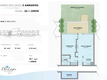 VENTA Depto 2 amb Pozo Dos Lagos Villas y Marinas VISTA AL LAGO 61 m2  Villa la Angostura