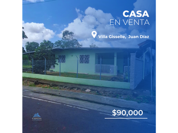 VILLA GISSELLE, JUAN DAZ - CASA ESQUINA EN VENTA