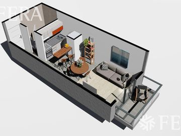 Venta de Departamento 1 ambiente con balcón en  Wilde