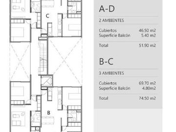 Departamento en  venta de 2 ambientes al frente con  balcón y  terrazapropia - San martin centro
