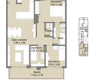 Venta Departamento 4 Ambientes Parque Patricios Balcon