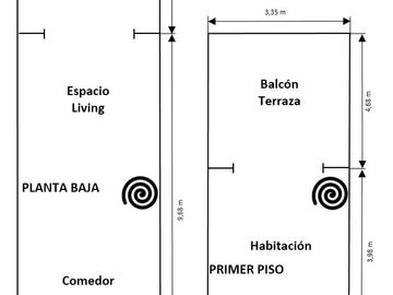 Depto en VENTA - Dos amb. PB y Primer piso - Patio y Balcón terraza