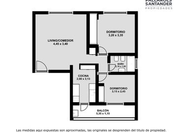 Venta Departamento 3 ambientes Recoleta Balcon
