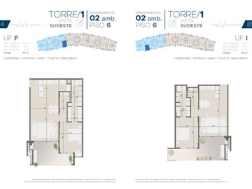 Torres Zafiro Nordelta: Departamento 2 ambientes
