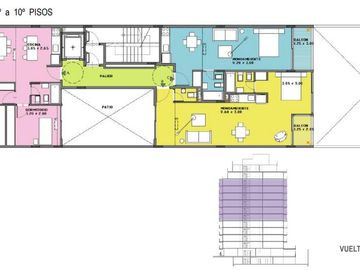 Departamento en Lomas De Nuñez / Monoambiente con balcón terraza