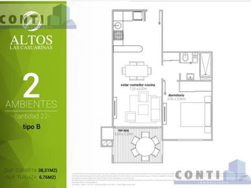 Venta de Departamento 3 ambientes - Altos Las Casuarinas- Loma Verde, Escobar, Zona Norte