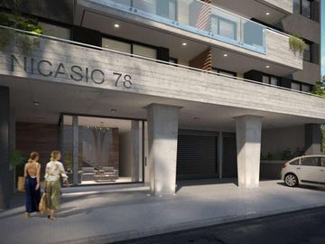 Amplio 3 ambientes  al contrafrente con parrilla propia y  amenities