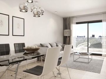 Amplio 3 ambientes  al contrafrente con parrilla propia y  amenities