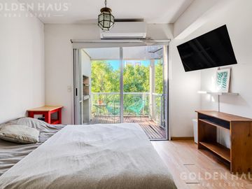 Monoambiente dúplex venta c/ cochera, terraza y parrilla en Núñez