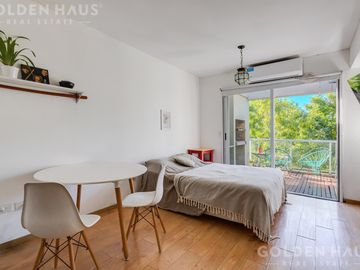 Monoambiente dúplex venta c/ cochera, terraza y parrilla en Núñez