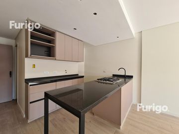 Venta monoambiente a estrenar con patio exclusivo y parrillero
