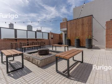 Venta monoambiente a estrenar con patio exclusivo y parrillero