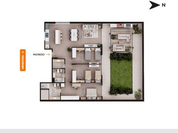 DEPARTAMENTO PREMIUM DE TRES DORMITORIOS VENTA PATIO DE USO EXCUSIVO CENTRO ROSARIO