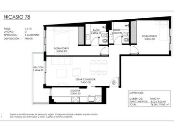 Super 3 ambientes con parrilla propia y amenities en Caballito