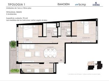 Super 3 ambientes con parrilla propia y amenities en Caballito