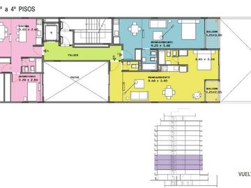 Departamento en Lomas De Nuñez / Monoambiente con balcón terraza