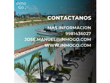 Departamento de Lujo Puerto Cancun, 24.5 MDP 4 Recamaras