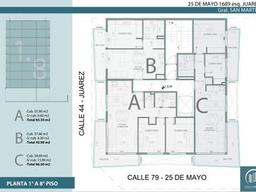 Departamento 2 ambientes 3° A en 25 de mayo 1600- S.Martin(Ctro)