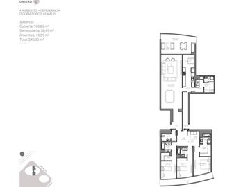 Departamento a estrenar de 4 amb   dependencia  en venta en   Infinity Towers - Olivos