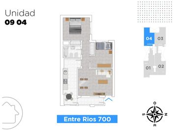 Departamento Centrico Dos Dormitorios a 70m de la Peatonal Cordoba