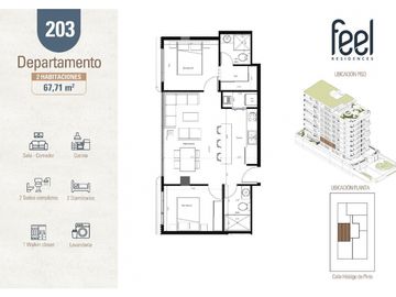 Quito Tenis, Departamento en Venta, 67.71m2, 2 Habitaciones