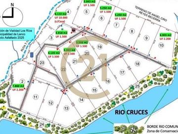 Parcela en Lanco a orilla del río Cruces