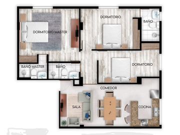 Vendo departamento 3 dormitorios, Pinar Bajo. AB