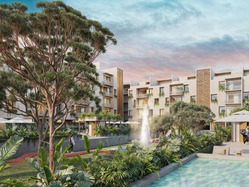 DEPARTAMENTO 2 RECÁMARAS Y TERRAZA EN ZONA SUR DE CANCÚN. PREVENTA.