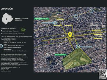 Departamento 3 ambientes con 2 balcones - Caballito - Venta