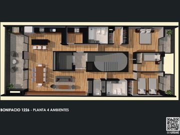Departamento 3 ambientes con 2 balcones - Caballito - Venta