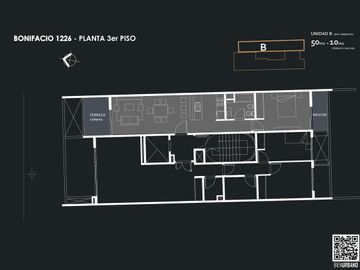 Departamento 3 ambientes c/ 2 balcones - Caballito - Venta
