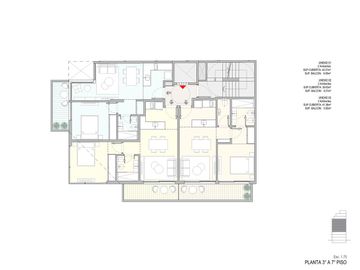 Departamento en  Venta 2 ambientes con Terraza de 37 m2 en  suite y toilette    Cañitas