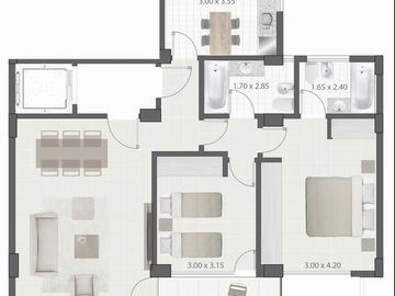 VENTA DEPARTAMENTO 2 DORM. EDIFICIO LOS TEROS - ANTARTIDA ARG. z CENTRO ALTO DE NEUQUEN
