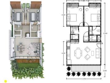 DEPARTAMENTO EN VENTA MERIDA 2 HABITACIONES EN MERIDA  YUCATAN