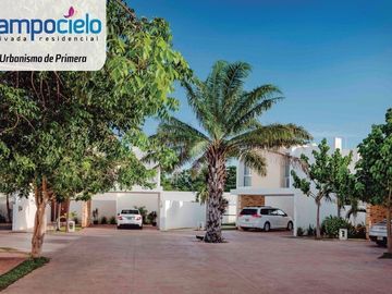 CASA EN VENTA MERIDA 1 PISO 1 RECAMARAS EN PRIVADA CAMPOCIELO YUCATAN