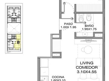 Departamento en pozo- 2 ambientes- Moron