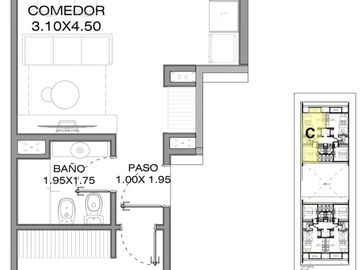 Departamento en pozo- 2 ambientes- Moron