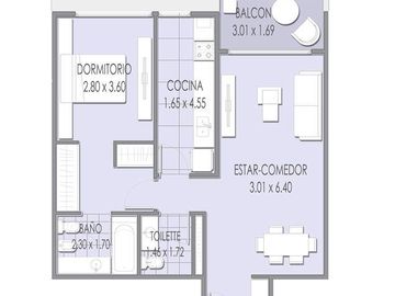 Departamento - Olivos- 2 ambintes con balcon