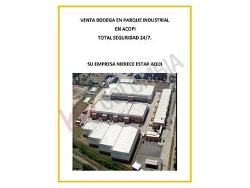 VENDO EN EXCLUSIVA BODEGA EN PARQUE INDUSTRIAL, EXCELENTE VITRINA , OFICINAS TERMINAL LOGÍSTICO  ACOPI, CON BASCULA-10021
