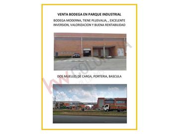 VENDO EN EXCLUSIVA BODEGA EN PARQUE INDUSTRIAL, EXCELENTE VITRINA , OFICINAS TERMINAL LOGÍSTICO  ACOPI, CON BASCULA-10021