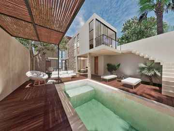 Preventa de casa moderna a 150m del mar en Chuburná Puerto