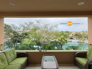 Departamento de 3 Recámaras Frente a la Marina- Puerto Aventuras