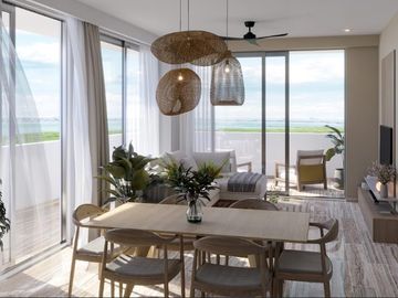 Departamento en Venta Centro de Cancun con Vista a la Laguna