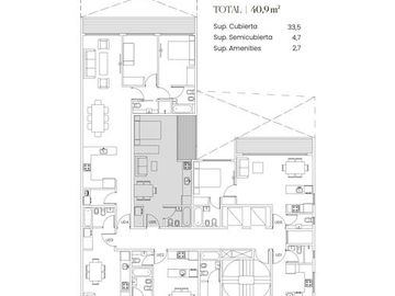 Monoambiente en venta en Palermo