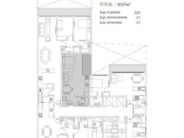 Monoambiente en venta en Palermo