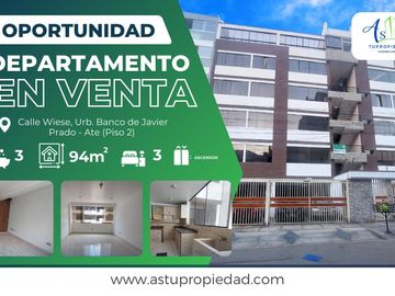 VENTA DEPARTAMENTO 2DO PISO URB EL BANCO DE JAVIER PRADO ATE