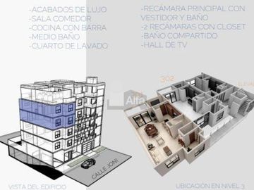 Departamento EN VENTA de 2 NIVELES en Av. Joni en Villa Magna, San Luis Potosí