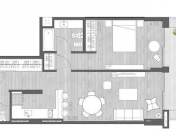 Venta Departamento Amplio 2 Ambientes en Palermo Soho A Estrenar!