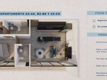 DEPARTAMENTO DE UNA RECAMARA EN TEMOZON NORTE